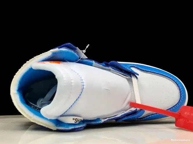 MaikeSneakers 1 UNC Air Off-White AQ0818-148 Jordan Blue Powder 0616